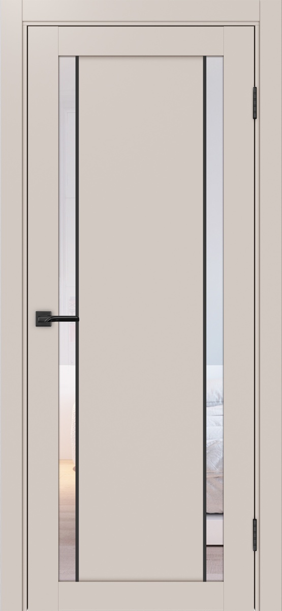 Межкомнатная дверь "Турин 522АПС.212 Молдинг Черный" от Optima porte