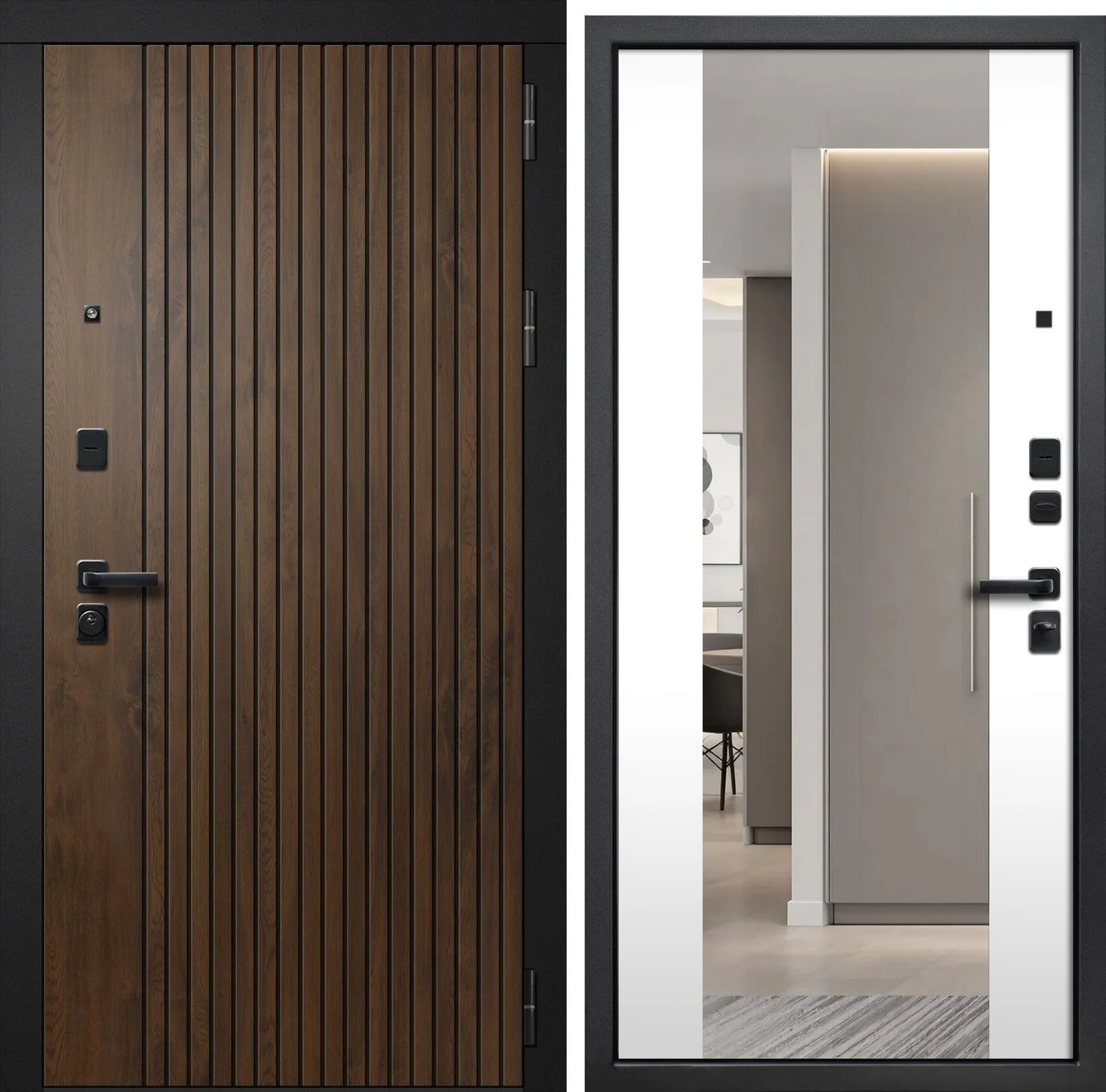 Входная дверь в квартиру FLY Doors "Форест Зеркало"
