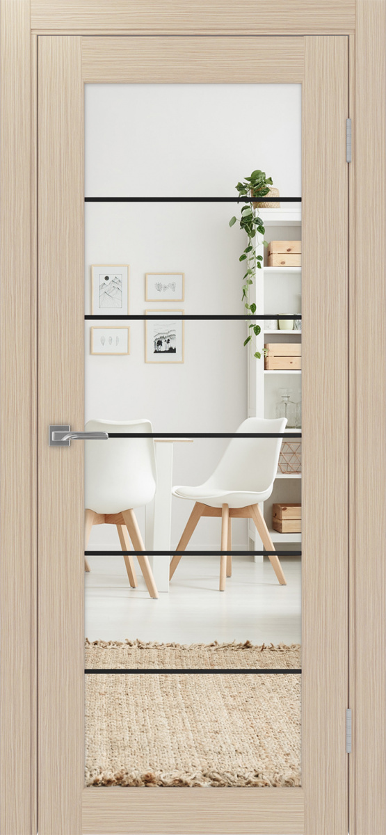 Межкомнатная дверь "Парма 401.2 АСС Молдинг SB" от Optima porte