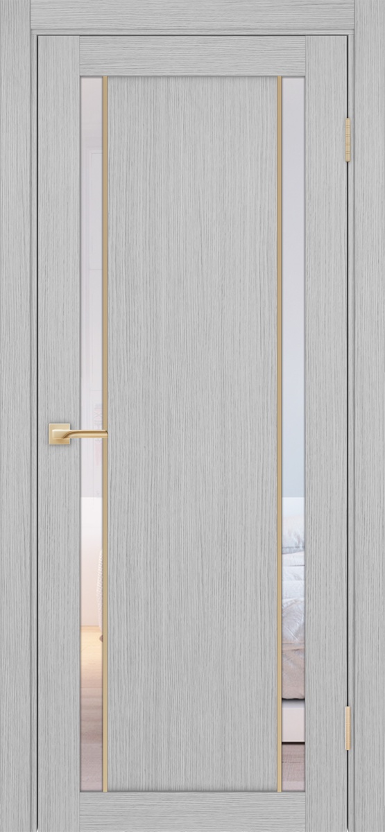 Межкомнатная дверь "Турин 522АПС.212 Молдинг Золото" от Optima porte