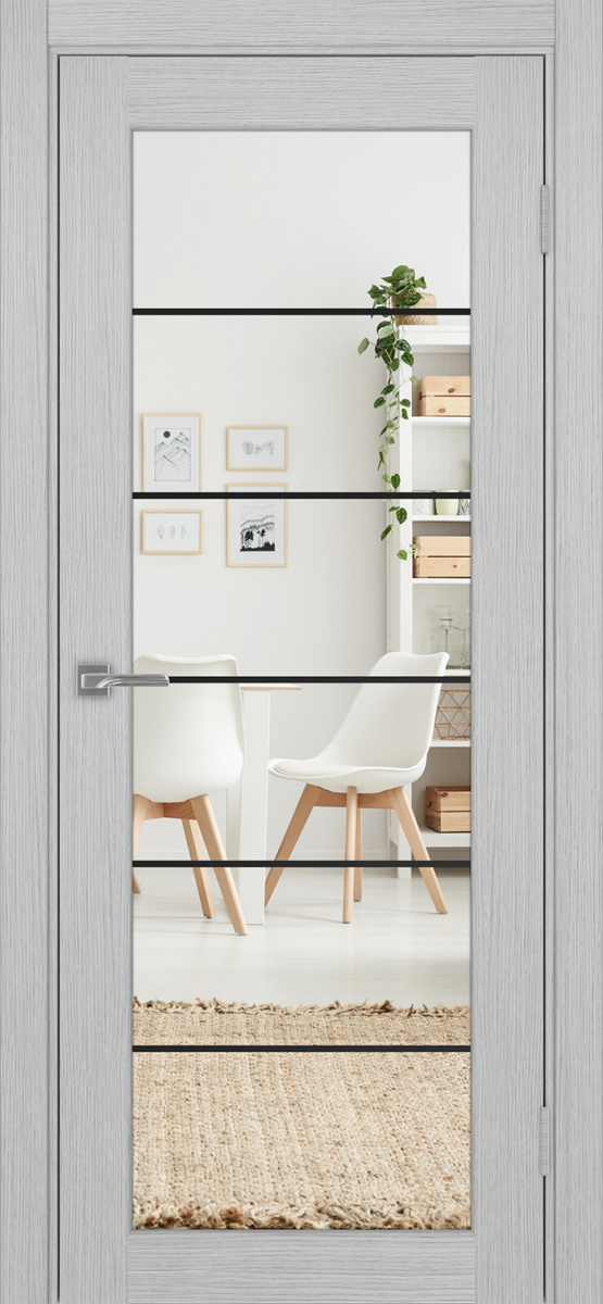 Межкомнатная дверь "Парма 401.2 АСС Молдинг SB" от Optima porte
