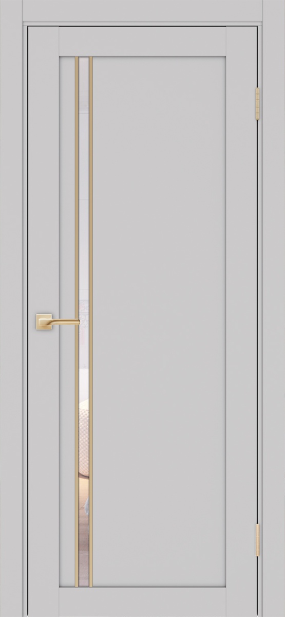 Межкомнатная дверь "Турин 527АПС.121 Молдинг Золото" от Optima porte
