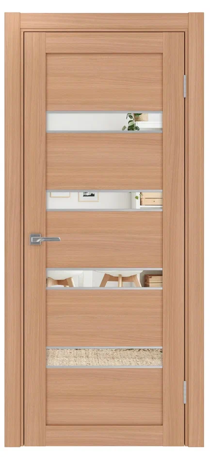 Межкомнатная дверь "Турин 505AПC.12 Молдинг Хром"